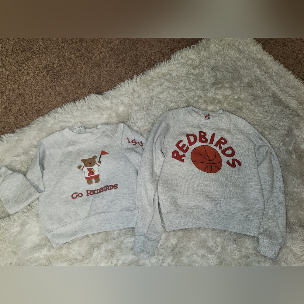 Set of 2 units vintage ISU crewnecks made in the USA